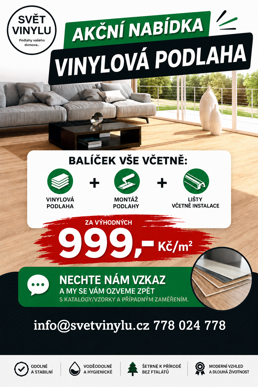Podlaha na klíč za výhodnou cenu